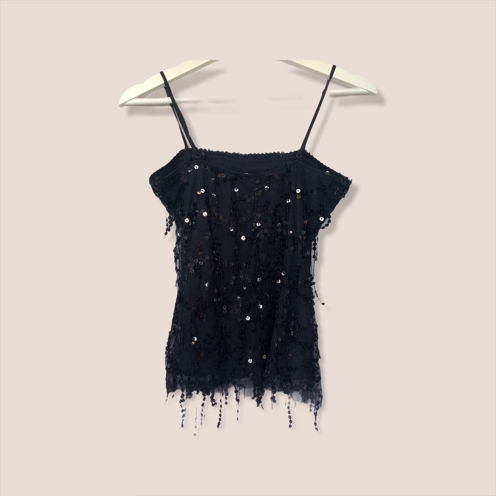 Black Charlotte Russe Sequin Top